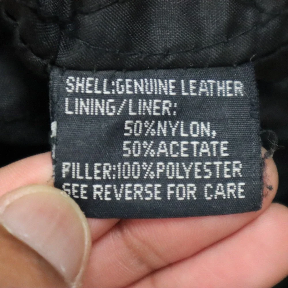 Vintage The Alley Chicago Leather Biker Motorcycle‎ Jacket Size 44 23x23.5 Large
